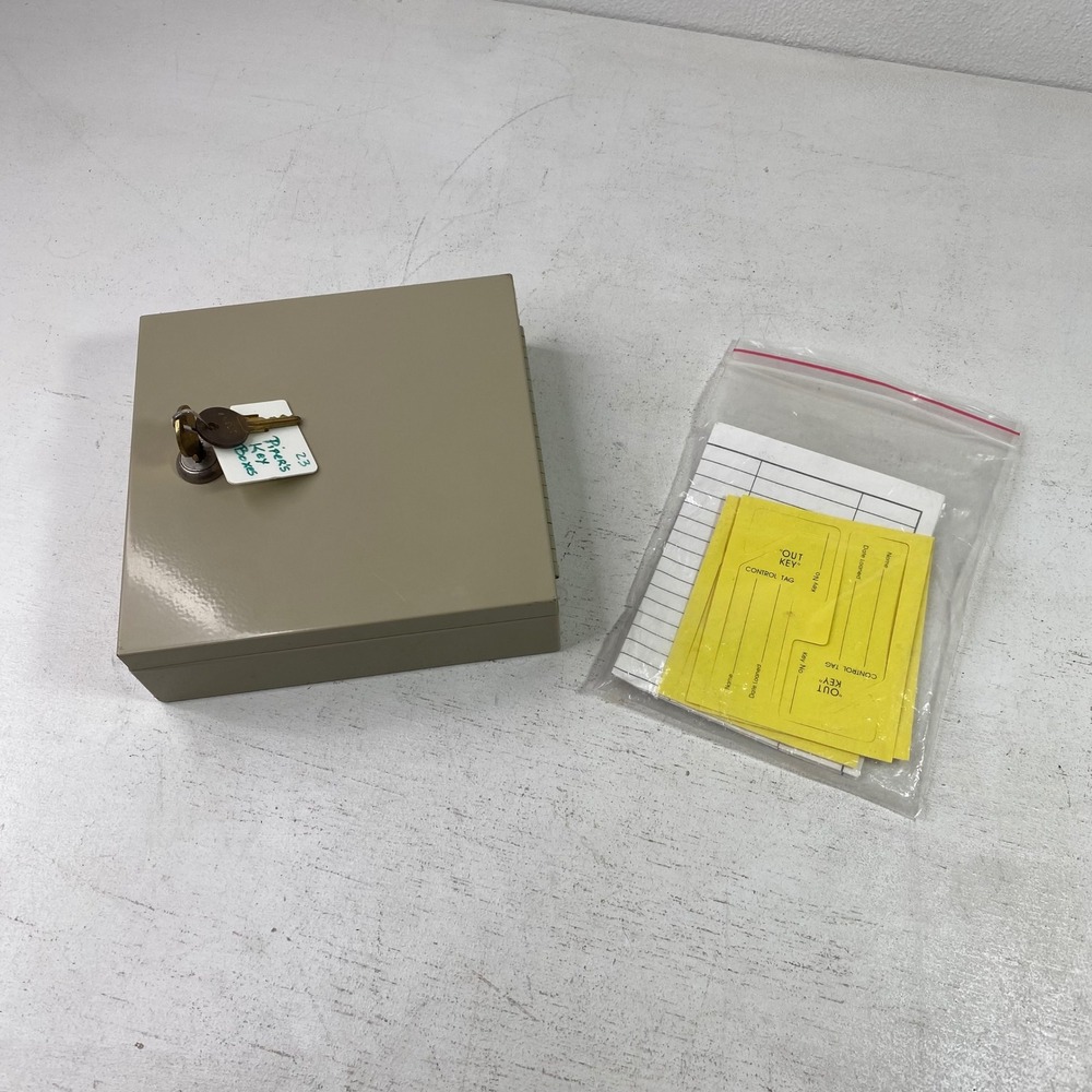 10 Key Metal Security Lock Box Major Metalfab Co Econo-line 201-9010 Wall Mount